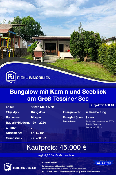 Bungalow am Gross Tessiner See kaufen