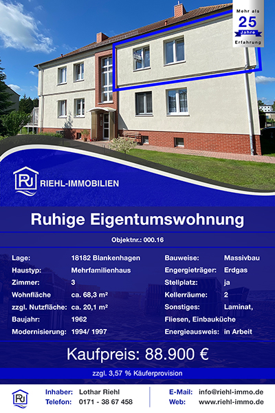 Eigentumswohnung in Blankenhagen kaufen