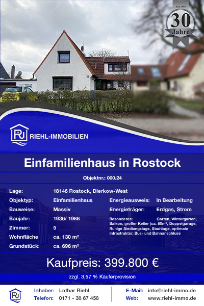 Haus kaufen in Rostock Dierkow