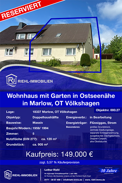 Haus in Marlow kaufen, Immobilie in Marlow kaufen